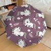 1PC Unicorn Flowers Umbrella-8-Rib Reinforced, Automatic Open, Lightweight & Durable, Fashion Accessory for Outdoor-D368