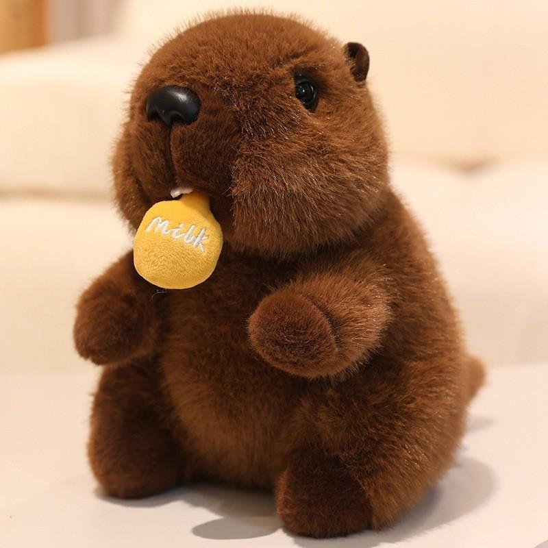 Animal Nezha Marmot Plush Toy Stuffed Doll Bedroom Decoration Cartoon Gift Kids