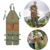 Waterproof Multi-Pocket Oxford Cloth Apron for Gardening & Pruning with Extended Leg Protection & Color Blocking Design