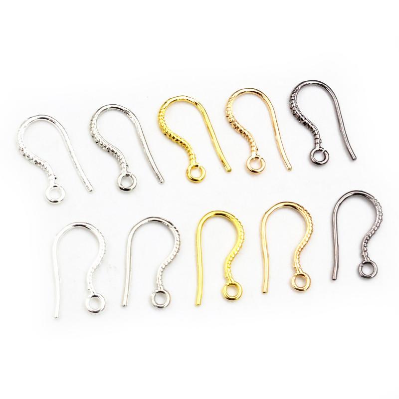 20pcs 17x8mm Brass Matel DIY Earring Hooks Findings Earrings Clasps Earwire Jewelry Making Accessories Supplies