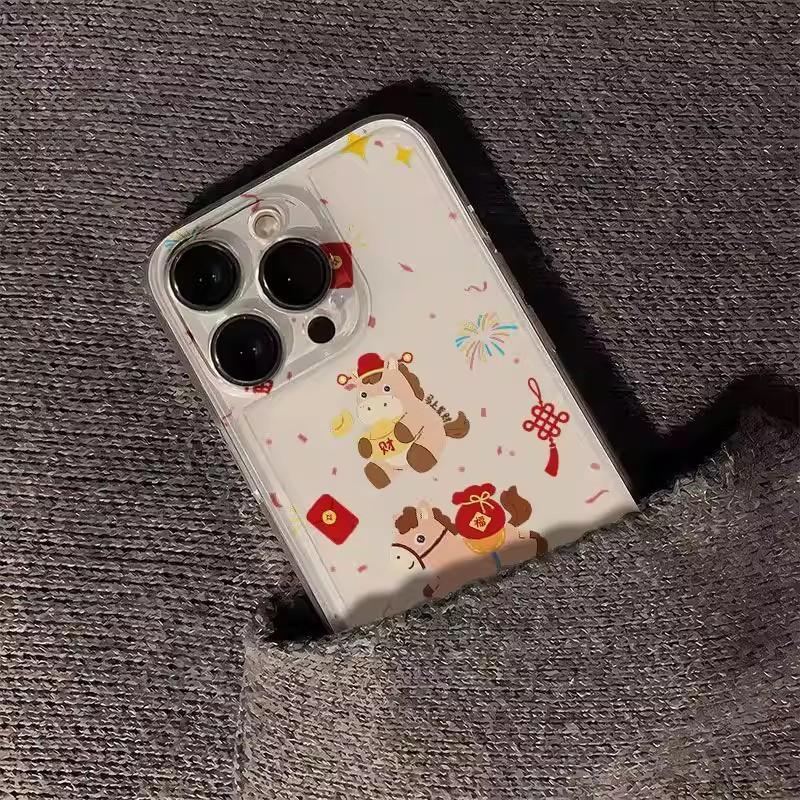 2026 Ingot Pony Is Suitable for Apple 17 Transparent Mobile Phone Case 16promax1514 Xiaomi Huawei Ultra-thin All-inclusive.
