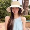 Splicing big eaves sun protection hat women's summer face covering shawl bucket hat outdoor UV protection sun hat