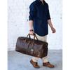 Leather Weekender Bag with Shoe Compartment – The Ultimate Getaway Duffle Bag, Carry-on Overnight Bag Personalised Gift For Him