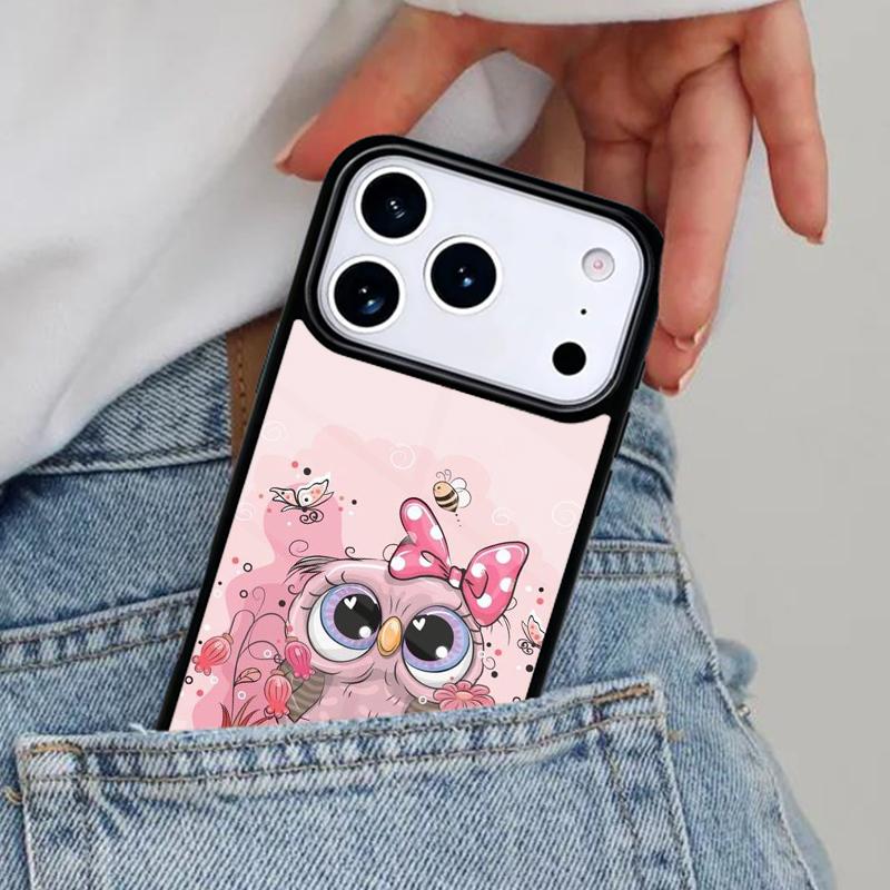 Harris Cute Owl Phone Case for iPhone 16e 15 14 13 12 17 Pro Max Plus Air 17pro Cover Coque