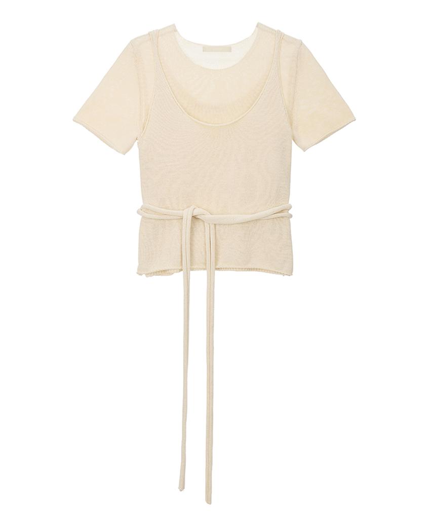 Kwinseulaebis Breeze Cotton Knit Wrap Bustier Set Up