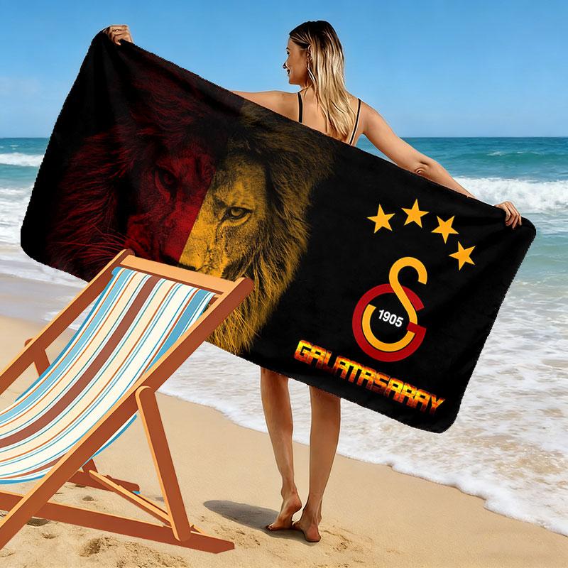 Galatasaray FC Print Beach Towel, Large Soft Quick Dry Towel for Beach Camping Swimming
