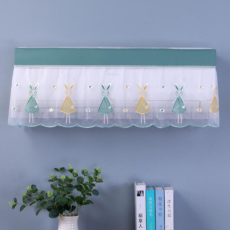 1PC Polyester Wall Mounted Anti-dust Cover Gauze Curtain Air Conditioning Cover