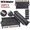 1-20PCS SATA Male To Female Power Data Converter 22Pin 7+15 Male To Female SATA To SATA Converter SATA To SATA Adapter
