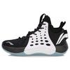 Li Ning SONIC 7 Fabric Abrasion Resistant Breathable Mid Top Basketball Shoes Men's Black White ABAP019-1