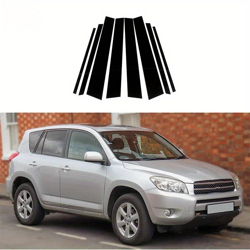 Glänzend Schwarz Fenster Tür Säule B C Säulenverkleidung Zierleiste für Toyota RAV4 XA30 2006 2007 2008-2012 Dekorationsaufkleber Styling