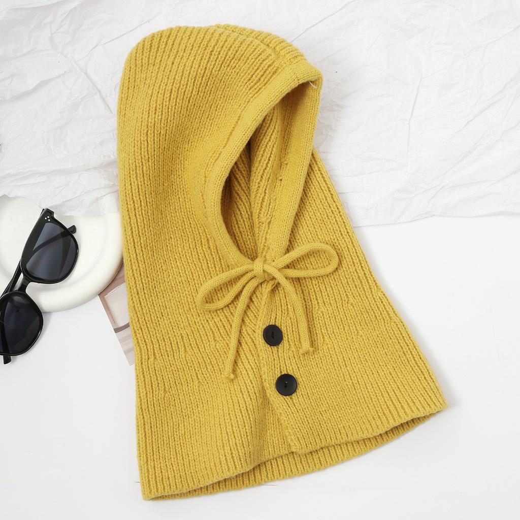 Kominiarka damska zimowa ciepła czapka szalik zintegrowany ochrona uszu dla pary wełniana dzianinowa czapka