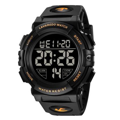 Digital wasserdicht bis 50 Tage LED wasserdicht Sport Digital Bedienungsanleitung enthalten Herrenuhr, Meter, Datum, Woche, Alarm, Display,