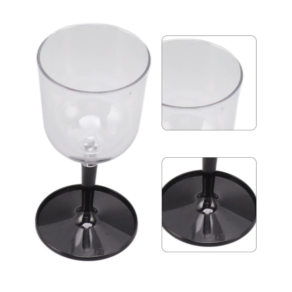 Portable Collapsible Wine Glass Shatterproof Clear Detachable Plastic Wine Glasses for Outdoor Camping Travel