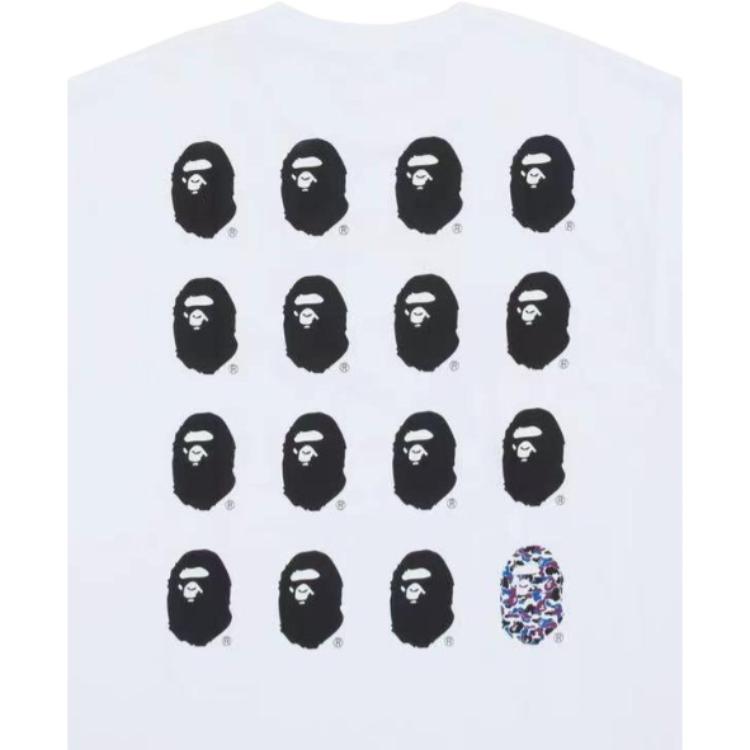A BATHING APE Head T-Shirts Men's Crew Neck Moderate 1122-110-008