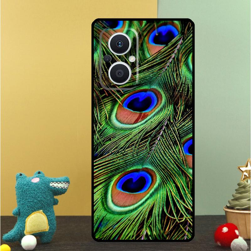 Animal Peacock Pattern Case For OPPO Reno 15 15F 14 13 12 11 10 Pro 14F 13F 12F 11F 8T OPPO Find X9 X8 X6 Pro Cover