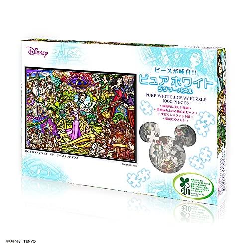 Tenyo (Tenyo) [Made in Japan] 1000-Piece Pure White Jigsaw Puzzle Disney Tangled Story Stained Glass (51x73.5cm) DP-1000-036 Includes Service Card