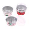 10Pcs Reusable Round Aluminum Foil Tin Cup With Lids Pudding Cake Mold Air Fryer Tinfoil Box Small Baking Tray Tinfoil Cups