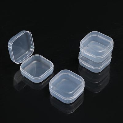 Kleine Kunststoffverpackungsbox, Ohrstöpselbox, Box aus neuem PP-Material, Quadratische Mini-Staubdichte Transparente Kleine Box.