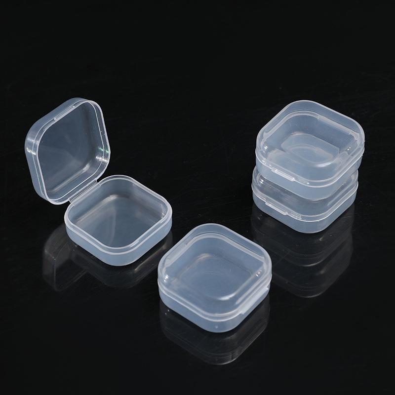 Small Plastic Packaging Box, Earplug Box, New Material Pp Box, Square Mini Dustproof Transparent Small Box.