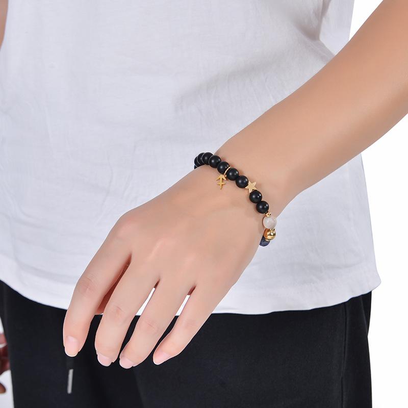 Eight major planets and twelve zodiac signs bracelet, frosted stone, bead bracelet, planets, Christmas gift, Stocking stuffers