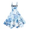 Sexy schulterfreies Punk-Vintage-Kleid mit Blumendruck für Damen