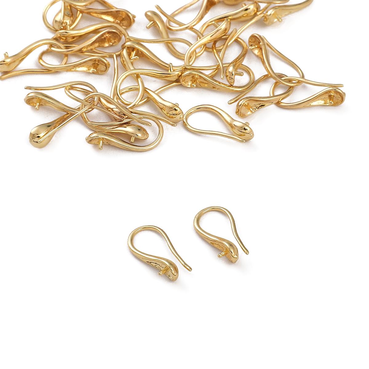 

2 шт. медный крючок для ушей для изготовления ювелирных изделий своими руками, аксессуары для рукоделия 8x16mm