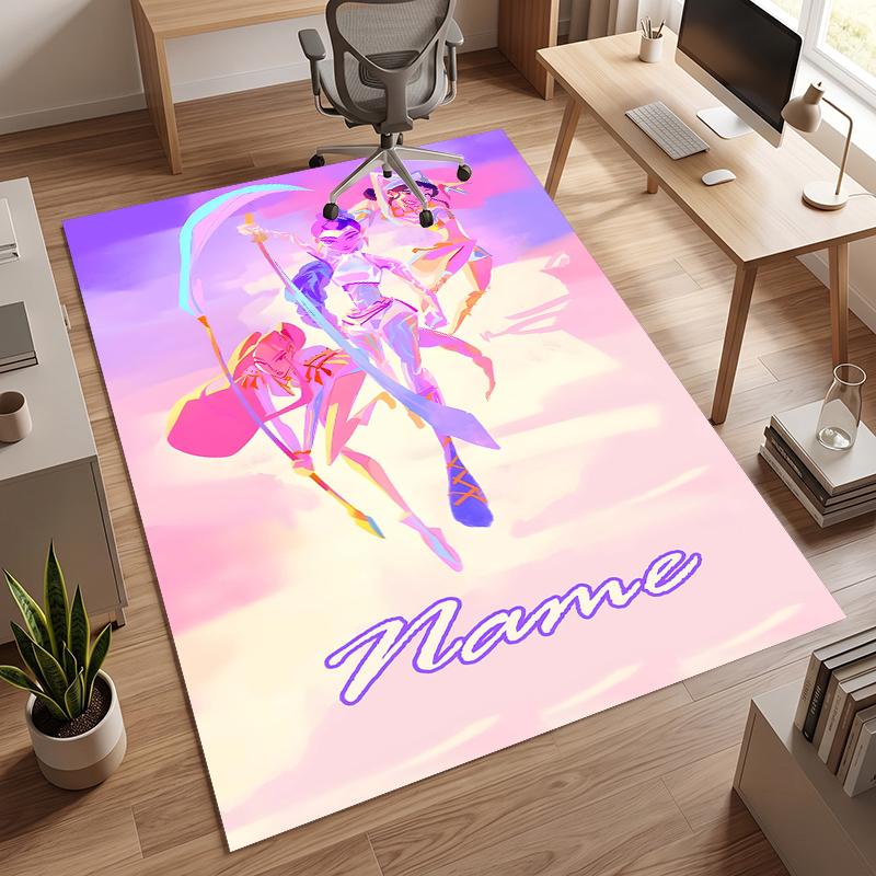 HUNTRIX (1) Personalized Name Office Carpet Stylish Decor for Living Room Bedroom Kitchen