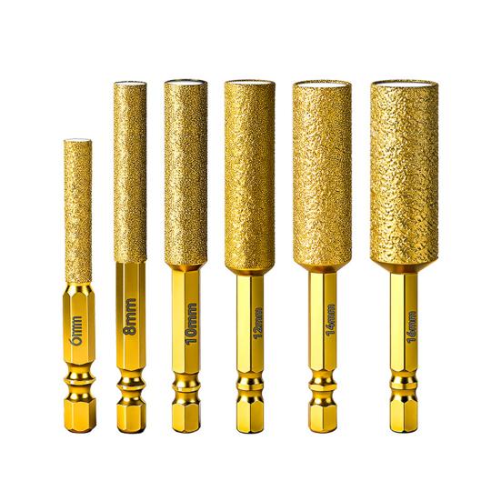 Diamond Tile Drill Bit Set with Cooling Wax Core Drilling Marble Granite Glass Concrete Anti-Slip Hex Shank Tile Drilling Tool