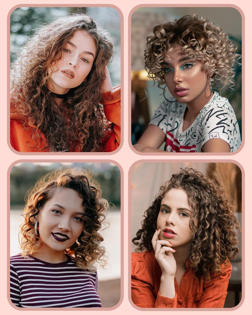 HCAH Hair Iron, 9mm Curling Iron, Ultra-Fine Ceramic Iron, Rapid Heating, 140-220°C, Auto Power Off, Unisex (9mm)