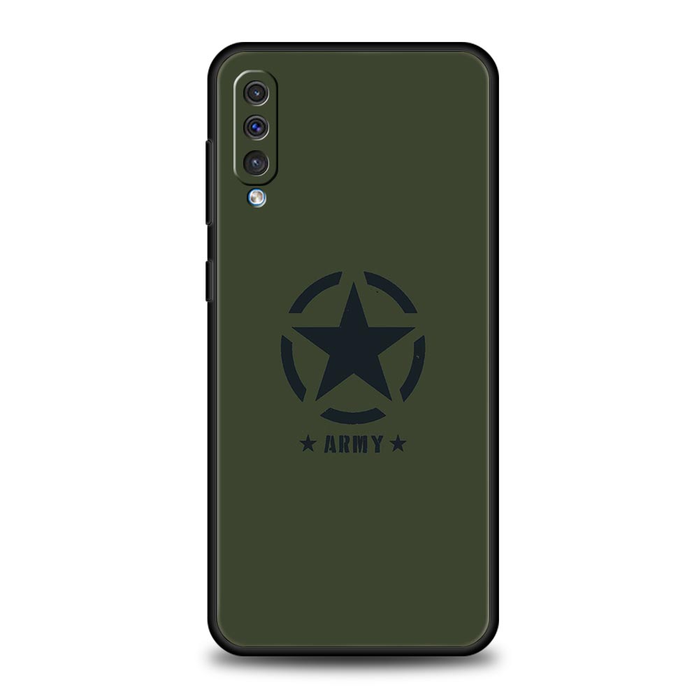 Custodia per Telefono Camouflage Stella dell'Esercito Per Samsung A56 A36 A26 A24 A12 A14 A16 A50 A70 A20E A22 A40 A34 A54 A42 A52 5G A04s A06 Cover