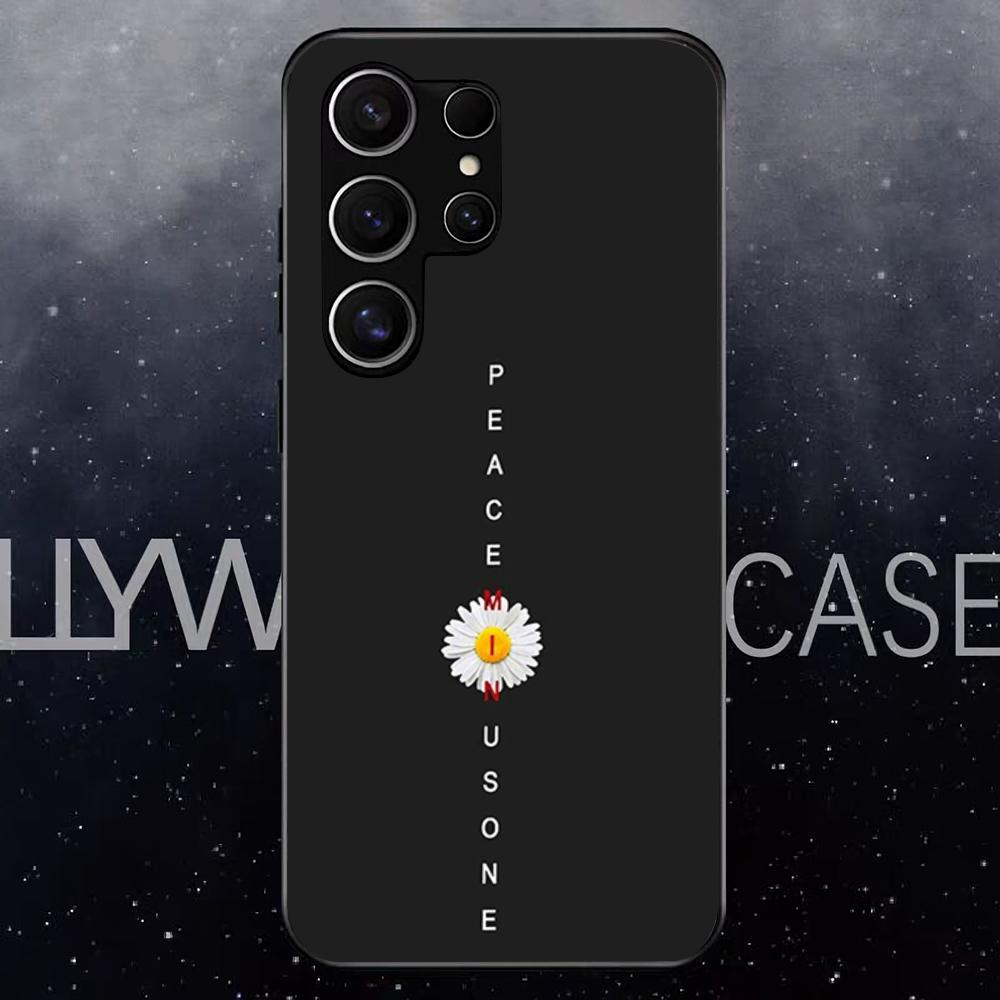 

Роскошный чехол Peaceminusone для Samsung S25 Edge Ultra S23 S22 S21 S20 Ultra Plus S24 Fe A54 A53 A25 Стеклянная крышка Samsung S22