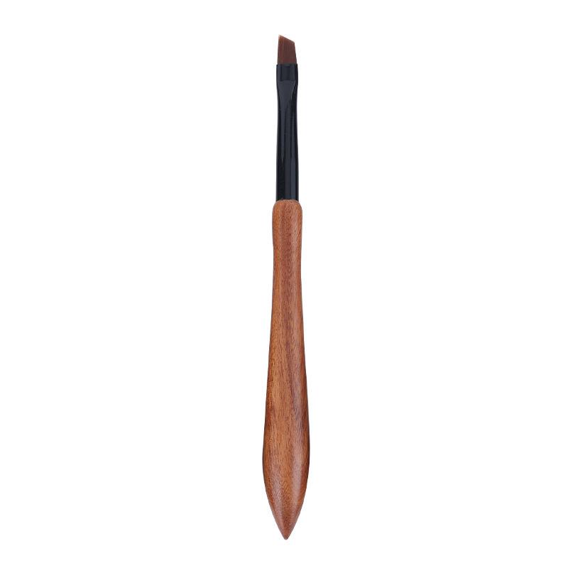 Japanese Sandalwood Nail Art Brush Set - 12-Piece Gourd Handle Wood Rods for Gel Polish and Liner Art