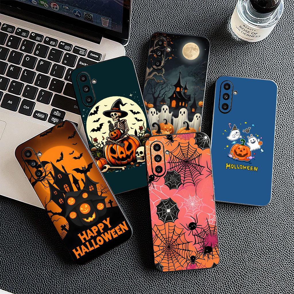 Little Ghost With H-Halloweens Pumpkin Phone Cover for Xiaomi Poco C75 C65 C71 C85 X7 X6 M7 F7 F8 Ultra F6 Pro Soft Case