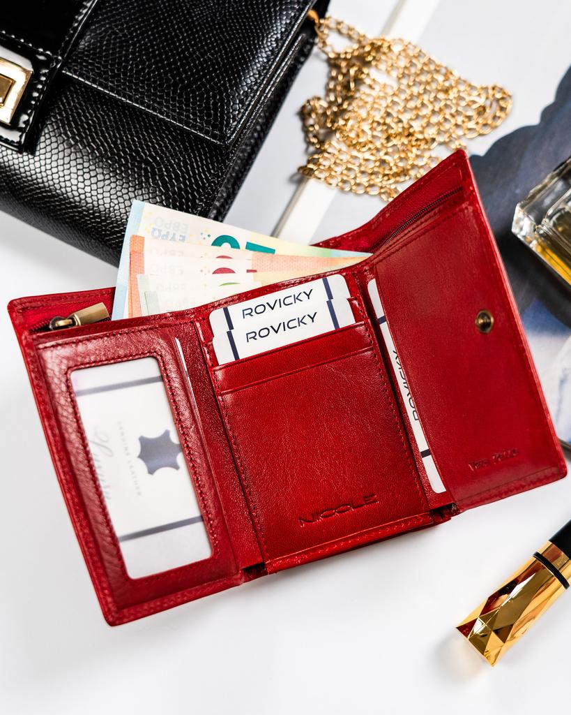 Women's leather wallet F17501 RED