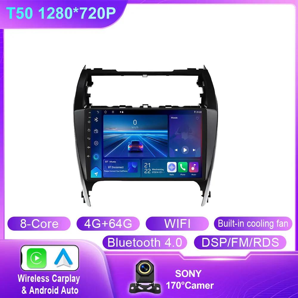 Android 14 For Toyota Camry 7 XV 50 55 2012 2013 2014-2015 2016 2017 Multimedia Carplay Car PlayerNavigation Screen GPS Radio 4G