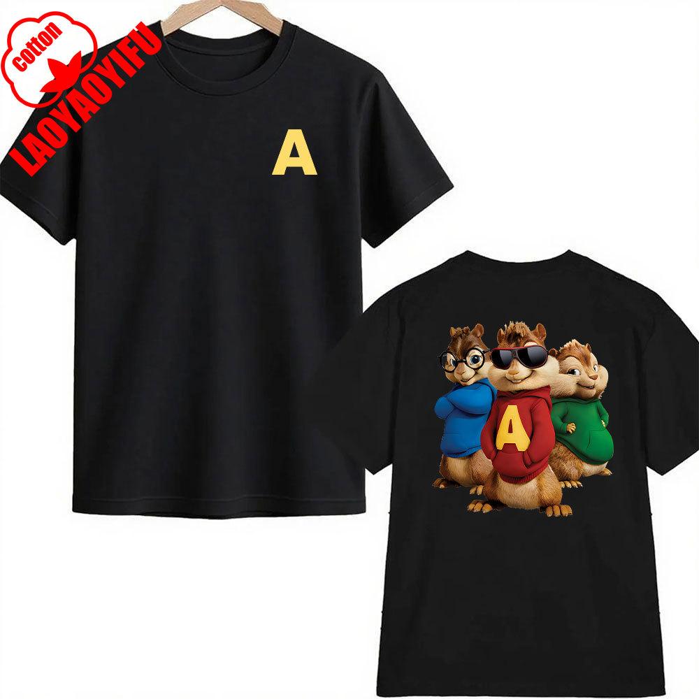 Alvin and The Chipmunks: The Squeakquel's Tshirt Men Women Manfashion 2-sided Print Shirt Is Available for Best Friend Tee Tops