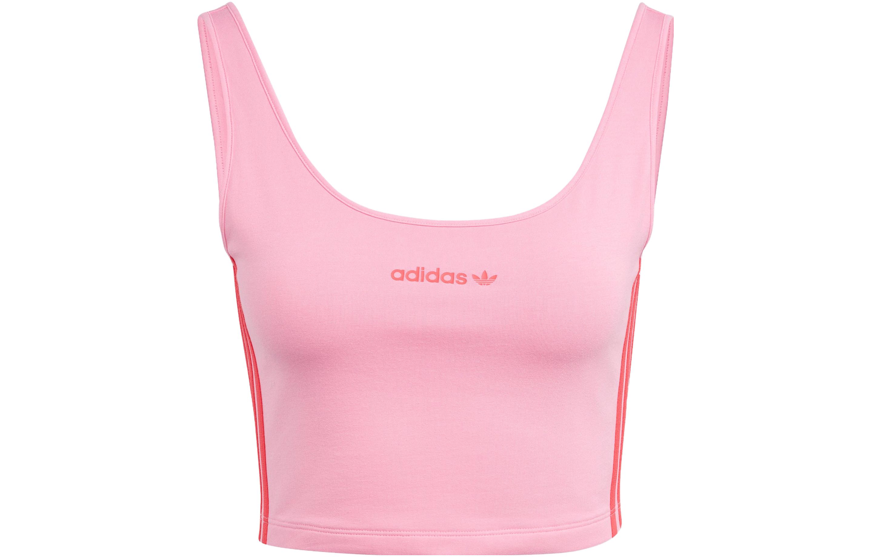 

Adidas Originals Hot Girl Collection Tank Tops Women s Pink U Neck Thin Straight Fit IT8158 XXS
