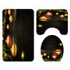 Christmas Series Shower Curtain Rug Lid Toilet Cover Mat Bath Mat Set Bathroom Supplies