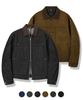 TRILLION Corduroy Collar Denim Zip-Up Work Jacket_6 Colors