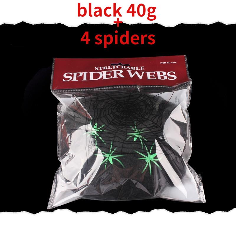 Halloween Decoration Room Haunted House Horror Spider Web Silk 20/40/100 Grams Spider Cotton 2/4/10 Spider