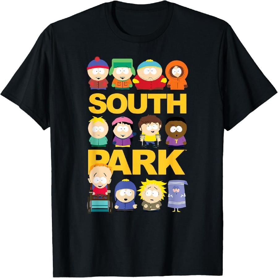 Футболка с групповым принтом South Park (большой размер) S