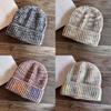 Fashion Women Colored Casual Thick Warm Knitted Hat For Winter Outings Use