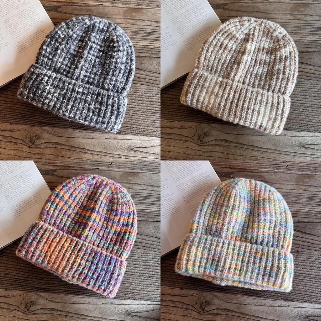 Women Colored Fashion Casual Thick Warm Knitted Hat For Winter Outings Use