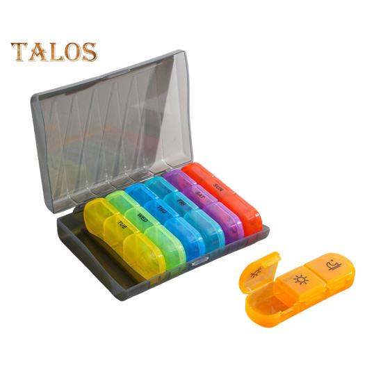 

Еженедельный органайзер для таблеток, контейнер для хранения, пищевой, без BPA, большой емкости, с несколькими отделениями, пыленепроницаемый, портативный, дорожный контейнер для таблеток