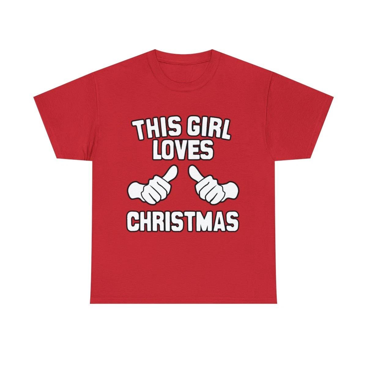 This Girl Loves Christmas Graphic Tee Shirt XL