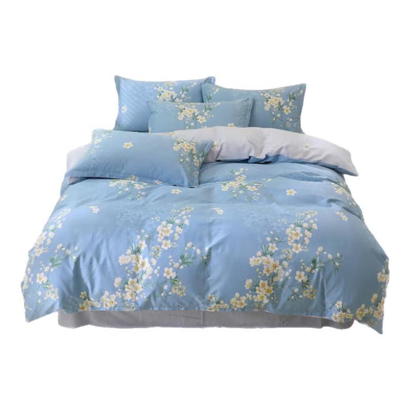 Shengfuni Flower Half Mile 40-Count Combed Cotton Bedding Set