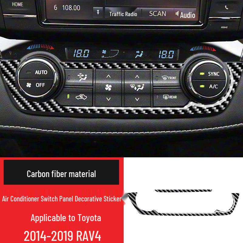 

Carbon Fiber AC Switch Trim for 14-19 Toyota RAV4 Interior