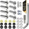 8PCS Anti Theft License Plate Screws Kit, Tamper Resistant Mounting Hardware, Stainless Steel License Car Plate Screws Set For Front Rear Tag Frame