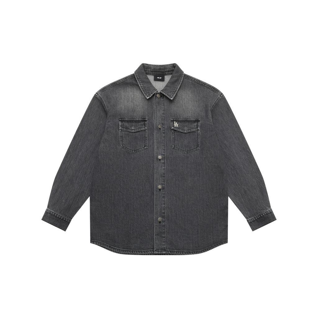 New MLB Preppy Style Collection Los Angeles Dodgers 25FW Shirt Unisex Standard Black 3ADRV0154-07BKS