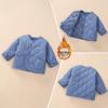 Kids' Fleece-Lined Quilted Jacket - Warm, Thick Cotton Coat for Autumn/Winter